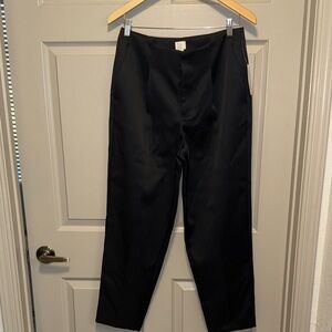 A new day, black satin like pants